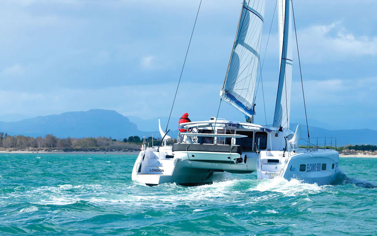 jimmy-cornell-electric-catamaran-aft-running-shot-credit-Gilles-Foucras-Outremer