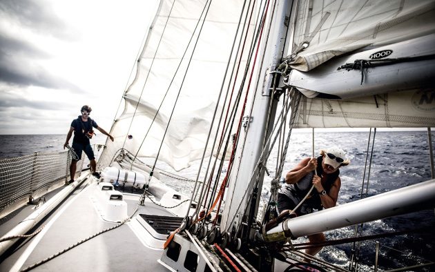 To avoid seasickness, make sail changes early and be kind to the crew