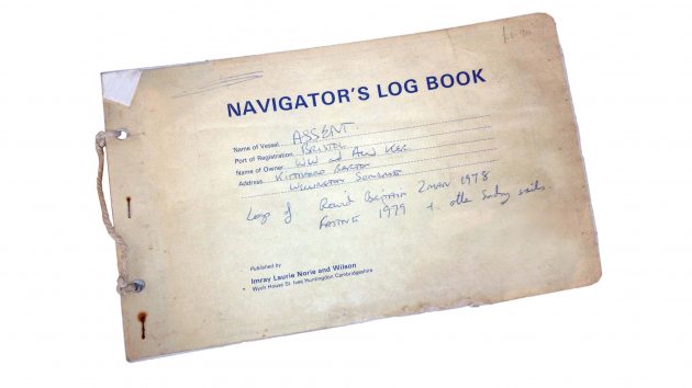 Memorabilia from Assent’s participation in the 1979 Fastnet Race