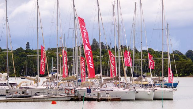 FlexiSail yachts on their moorings waiting and ready to go