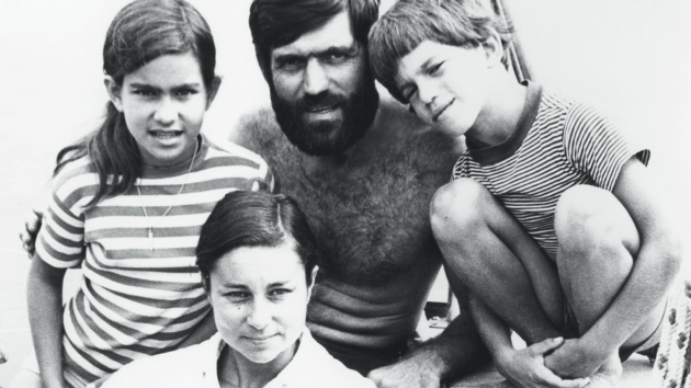 The cruising Cornells – Jimmy with wife, Gwenda, and children Doina and Ivan.